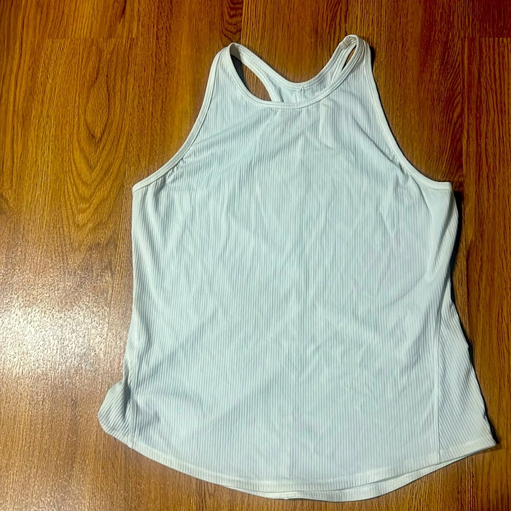 Lululemon base pace ribbed tank top white size 10